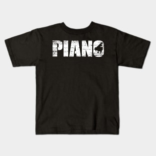 Distressed Look Piano Gift For Pianists Kids T-Shirt